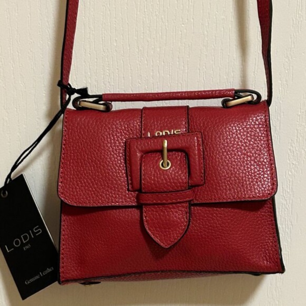 NWT! Women's Mini Lodis "Addison" Red Designer Leather Purse